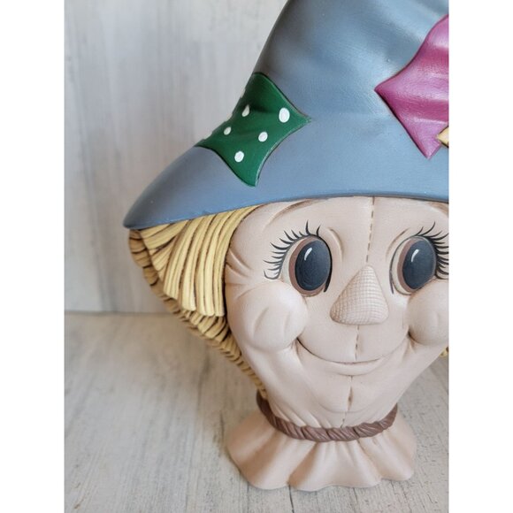 Party 1993 scarecrow ceramic head fall Halloween unique home decor - Picture 3 of 12